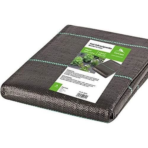 Toile De Protection Anti-mauvaises Herbes KOTARBAU - 0.8m X 10m, 50 G/m², Noir - Pour Potager, Massifs, Allées
