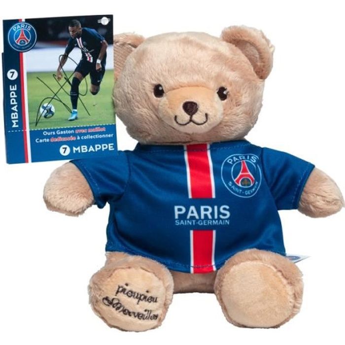 Peluche PSG MBAPPE - Ours Gaston 20cm 20 cm Marron - Cdiscount Jeux - Jouets