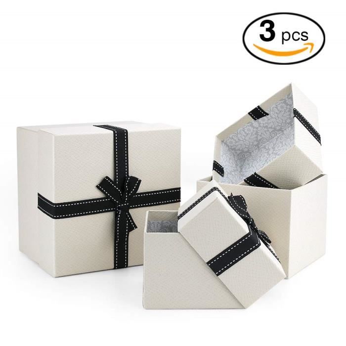 Packhome Bo/îte cadeau avec couvercles pour v/êtements et grands cadeaux Blanc 43 x 35,6 x 12,7 cm