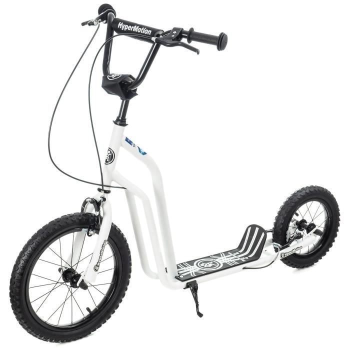 HyperMotion Trottinette Enfant & Ado - Freins U00e0 2 Mains - Roues Gonflables 30 Cm -Cadre En Acier