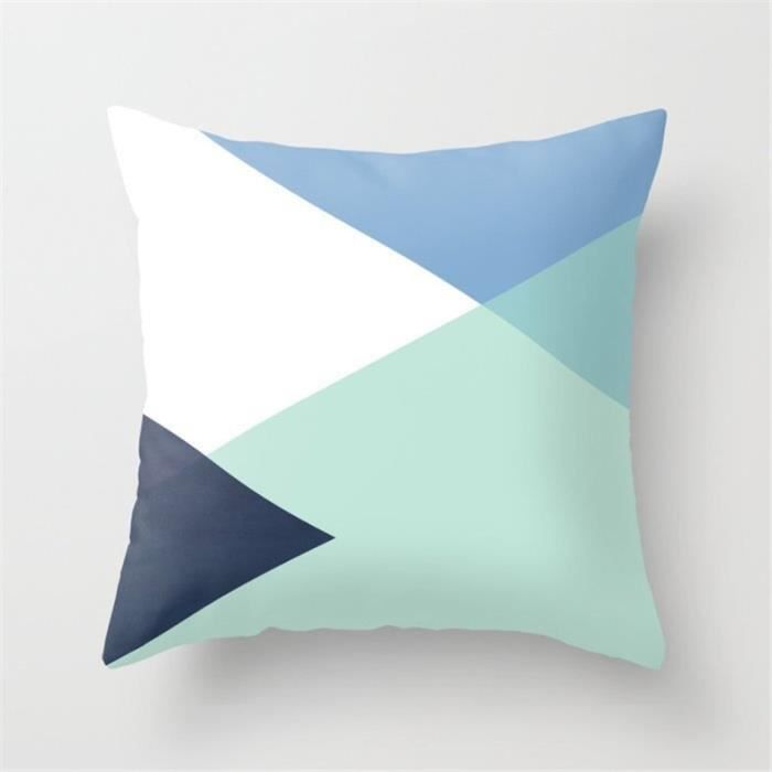 1PC Bleu Vert Taie D/'oreiller Imprimé Canapé Housses de Coussin Décoration Cadeau H81