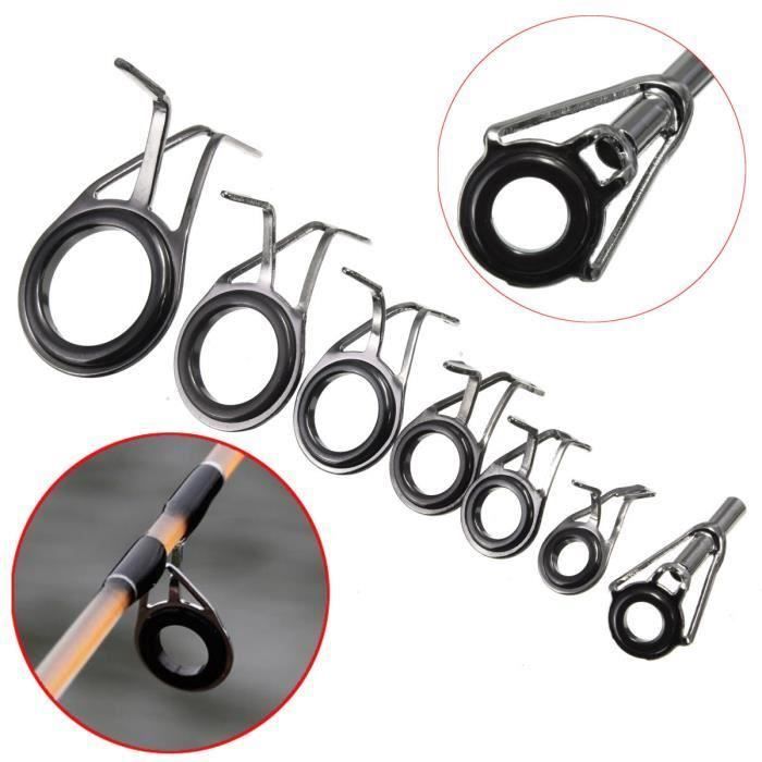 35 Pièces Anneaux Guidage Canne à Pêche - Kit Réparation Complet Acier Inox & Céramique