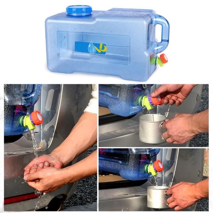 Bidon D'eau Carré En Plastique Haute Densité, 50 L – Alimentaire, Solide, étanche Et Facile à Nettoyer, Idéal Pour Le Camping Et La Maison