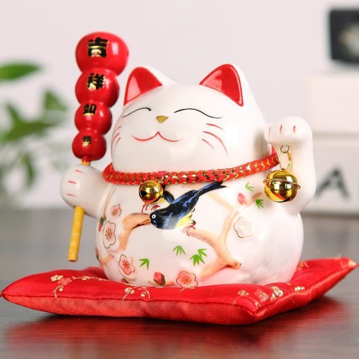 5 pouces-chanceux Cat-3 Maneki Neko – chat porte-bonheur japonais en  céramique, 5 pouces, décoration de la ma - Cdiscount Maison