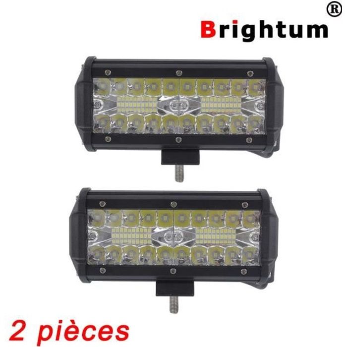 2x 120W 7 Cree Rampe LED Phares longue portée Barre de led 4x4