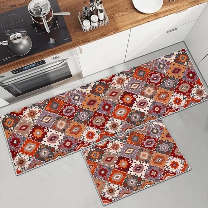 Lot De 2 Tapis De Cuisine Antidérapants Et Lavables Pour Cuisine, Entrée, Couloir, 43 X 150 Cm Lot De 2 Tapis De Cuisine Antidérapants Et Lavables Pour Cuisine, Entrée, Couloir, 43 X 150 Cm