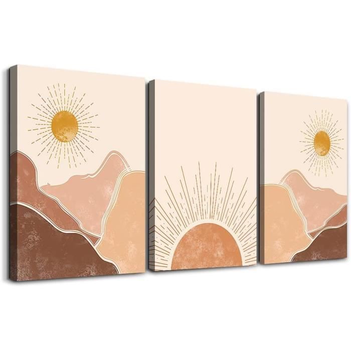 3 Affiches Prénom Bébé Personnalisées 30x40cm - Décoration Murale Arc En Ciel Boho Chambre Enfant
