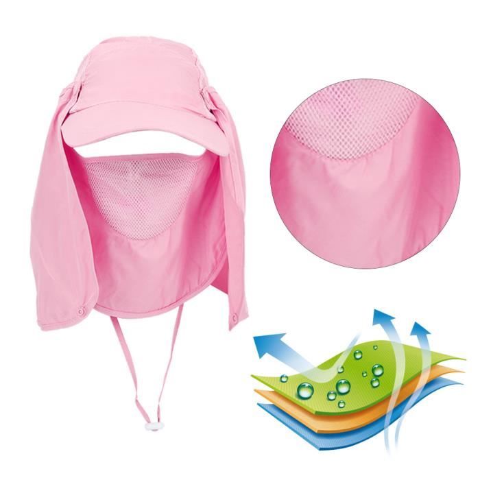 Casquette De Pêche à Large Bord Avec Rabat Pour Le Cou Et Protection Solaire Upf 50 Pour Homme~p148235320