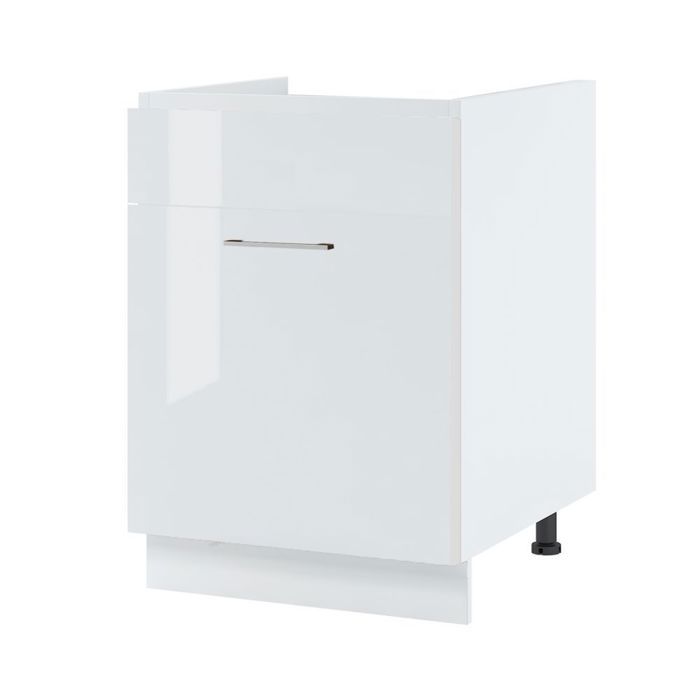Meuble sous-évier Bellissi Blanc Brillant 1 porte coulissante L 80 cm - Cuisineandcie Meuble sous-évier Bellissi Blanc Brillant 1 porte coulissante L 80 cm - Cuisineandcie