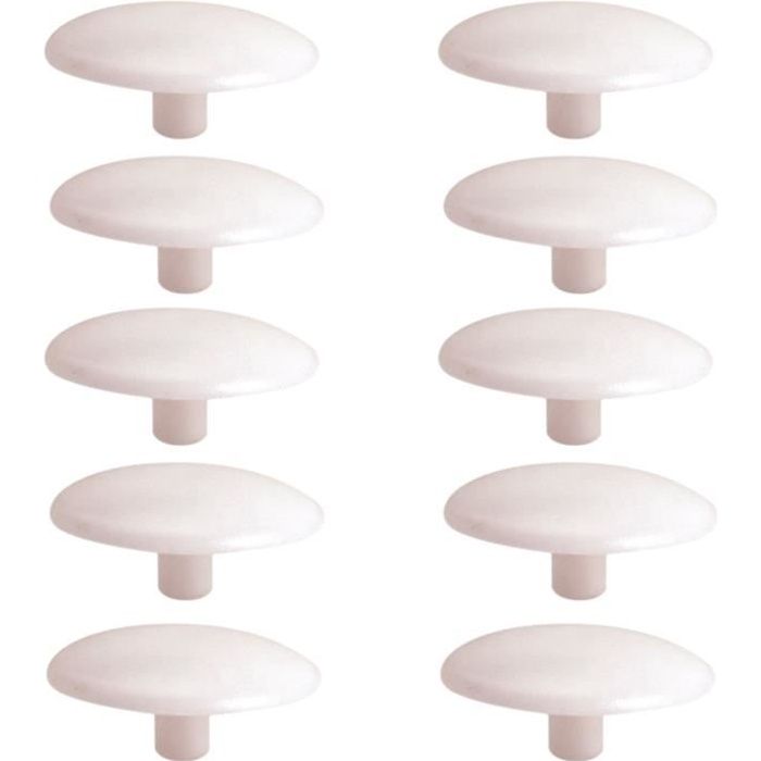 10x cache vis blanc 6 pans creux allen SW4 12,5 x 4,2 mm meuble capuchon  protection plastique table chaise - Cdiscount Bricolage