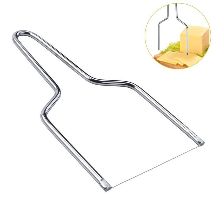 Trancheuse à Fromage Manuelle Avec Fils Acier Inoxydable - 8 Fils Remplaçables, Couteau à Beurre Et Clé Inclus, Réglable