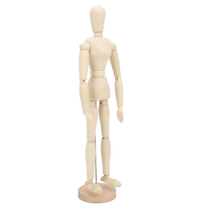 EJ.life Mannequin d'art en bois 16in Mannequin en bois Mini Flexible