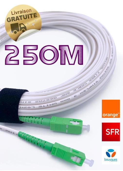 Câble Fibre Optique VALARDE 1m - SC-APC Vers SC-APC - Compatible Orange, SFR, Free