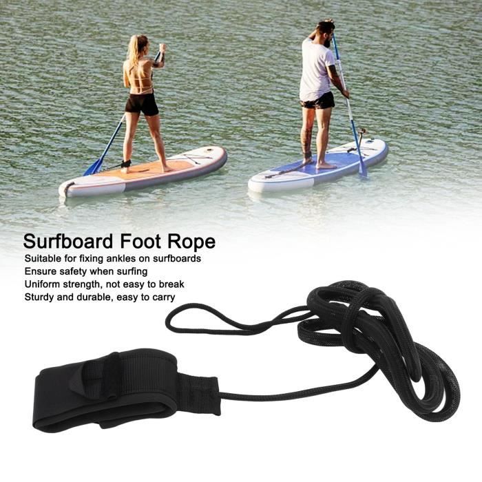 ESTINK Stand Up Paddle Board Leg Foot Rope Surf Leash pour Surfboard (160cm noir) Bon qualité