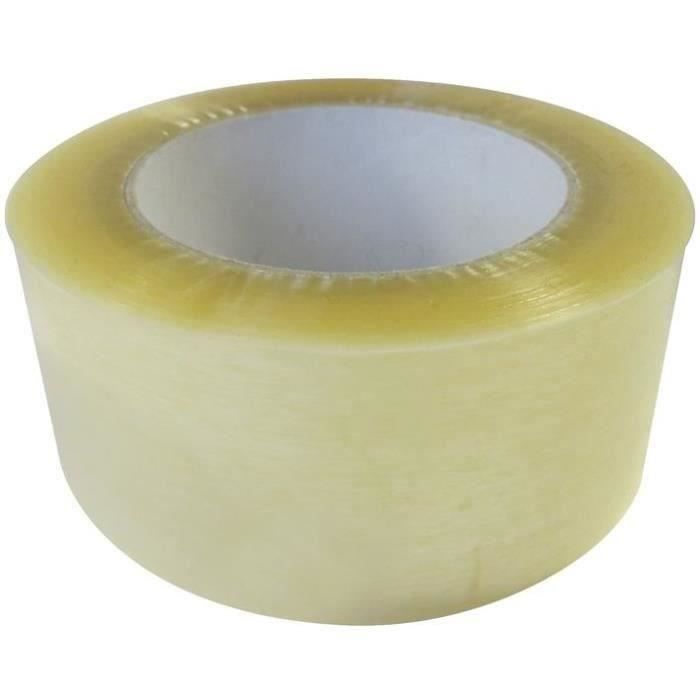 Adhésif emballage polypropylène - 50 mm x 132 m - transparent