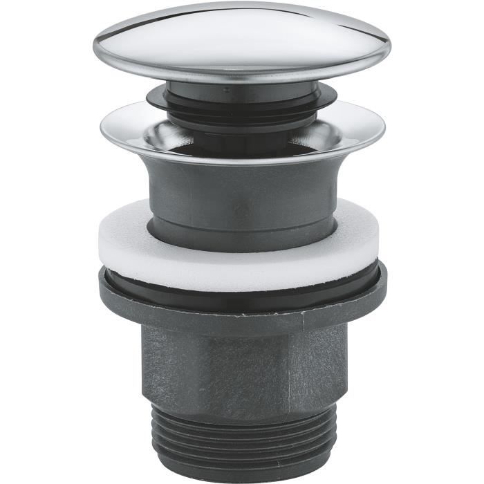 2 Bondes De Lavabo Clic-Clac Acier Inox 304 - Filtre Amovible - Pour Éviers 34-40mm - 8x6cm
