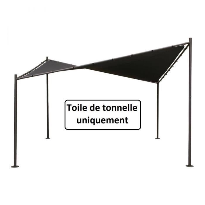 Toile De Tonnelle Hespéride Palmeira Ardoise - 388x288cm - Grammage 200g/m²