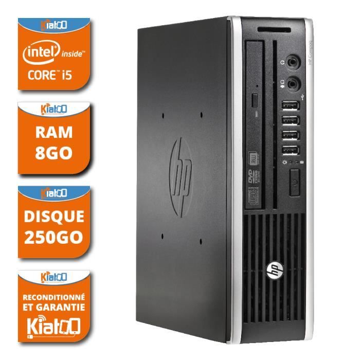 HP - Ordinateur de bureau - 8200 USDT - Intel Core i5 - RAM 8Go - Stockage 250Go - Reconditionné Garantie Reconditionné - Hewlett-Packard reconditionné disponible sur Cdiscount Seconde Vie