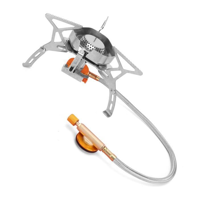 ONLYFIRE Réchaud de camping portable à 2 brûleurs au propane avec pieds