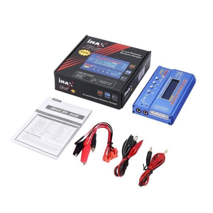 Chargeur de batterie Lipo IMAX B6 AC 80 W, nouvelle version, prise UE main image 0