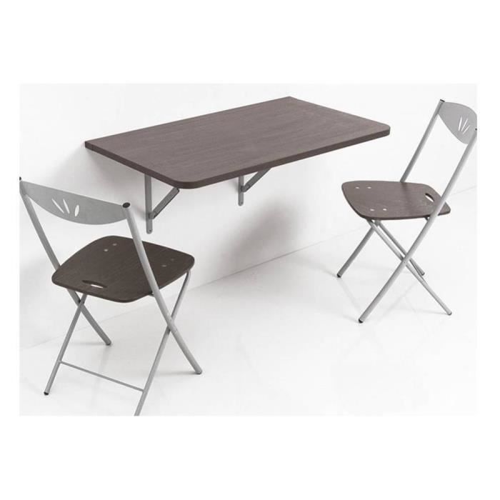 Table pliante SESAMO design wengé marron Inside75 Cdiscount Jardin