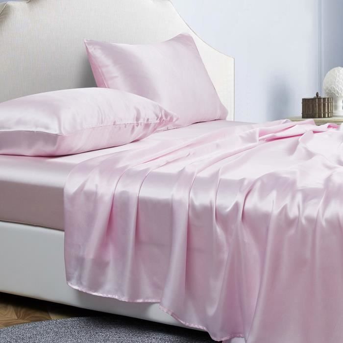 Drap Housse En Satin De Coton Caleffi - Pour Lit Double, Incroyablement Doux