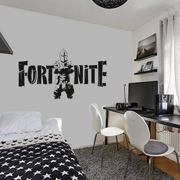 Fortnite Autocollant mural de décoration de chambre de garçon de signes de  direction créative - Cdiscount Maison