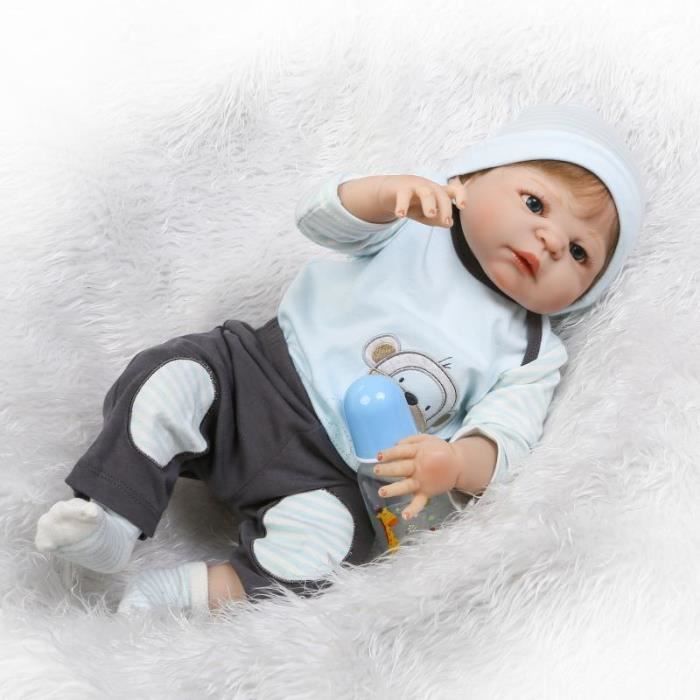 56cm Silicone Reborn Bebe Garcon Poupee Jouet Comme Reel Plein Silicone Corps Nouveau Ne Bebes Poupee Bebes Reborn Bonecas Etanche B Cdiscount Jeux Jouets