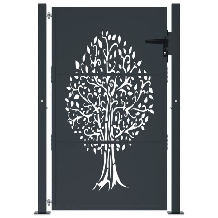 Portail de jardin - MOTHINESSTO - LY2392 - Acier galvanisé - 105x130cm - Système verrouillable