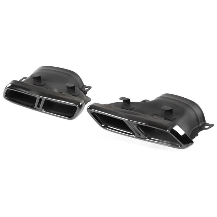 Embouts D'Échappement Noir Brillant Pour Mercedes A B C E GLC CLS - Pack 2 Pièces