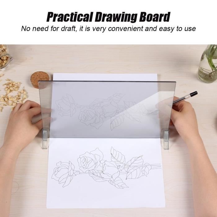Tableau Lumineux De Traçage Dessin - Planche à Dessin Miroir Avec Gradation Réglable, Idéale Pour Débutants Et Artistes - 8