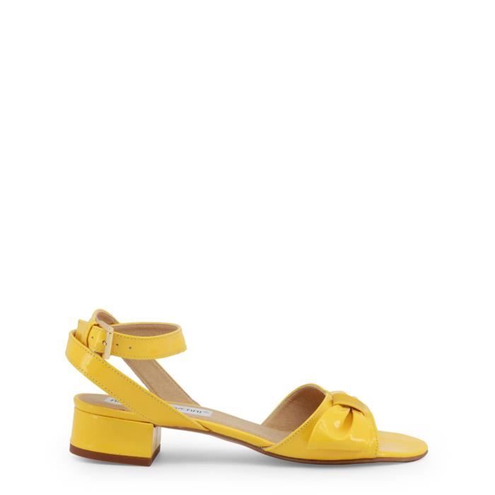 sandale plate jaune
