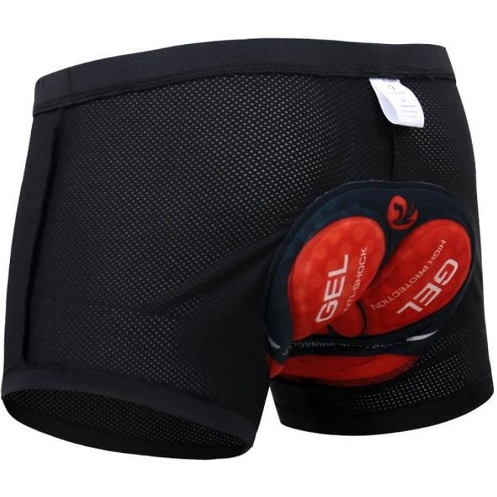 Shorts de V lo Gel 3D Rembourr Unisexe Noir VTT Cyclisme