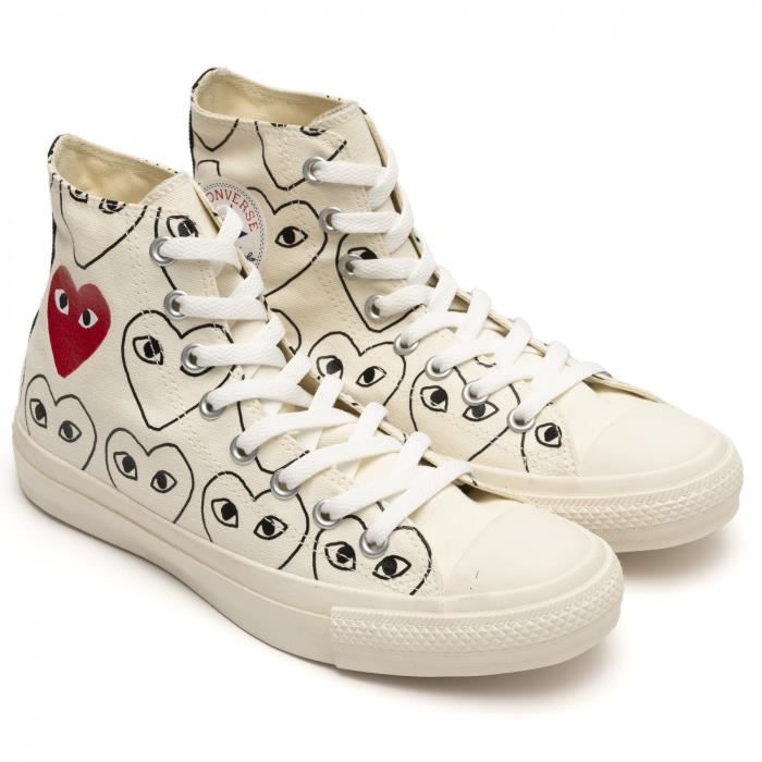 converse cdg blanche haute