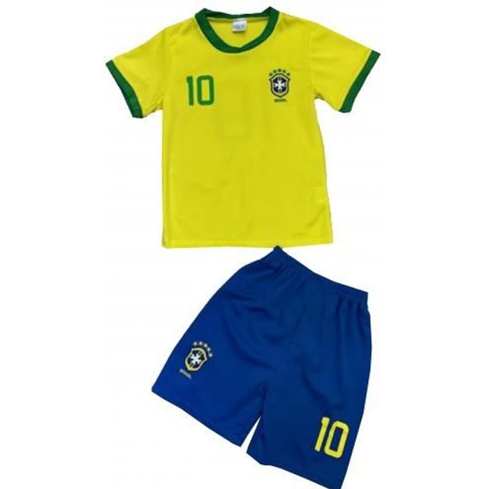 Ensemble de foot short et maillot du Brésil enfant