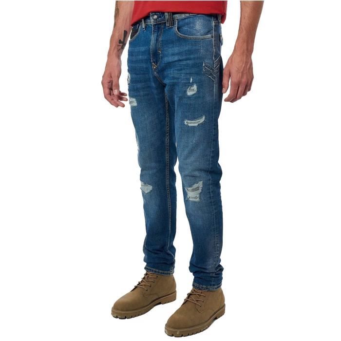 Jean slim stretch - Kaporal - Homme Bleu - Cdiscount Prêt-à-Porter