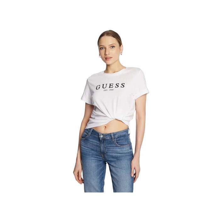 T shirt 100% coton - Guess jeans - Femme