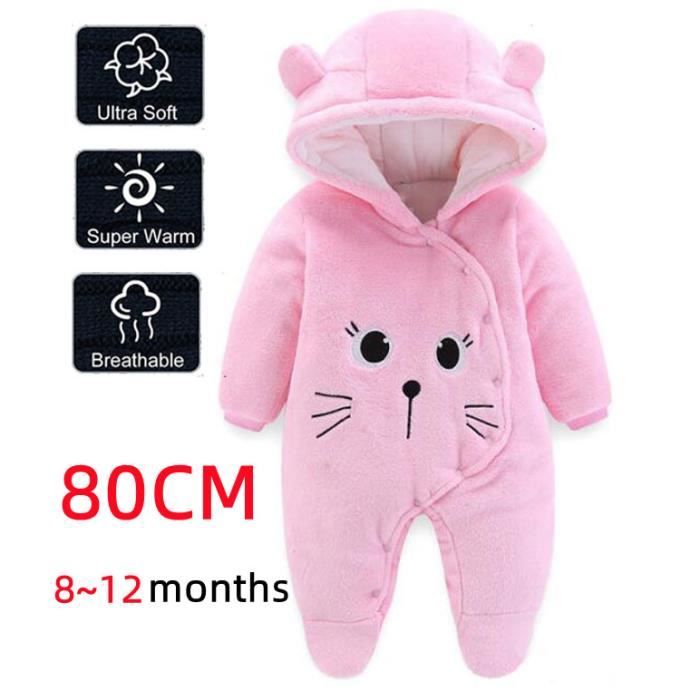 BéBé Combinaisons de Neige Barboteuse D'Hiver à Capuche pour Enfant Polaire  à Glissière pour Garçons Vêtements ,Rose,6-9 mois Rose - Cdiscount  Prêt-à-Porter