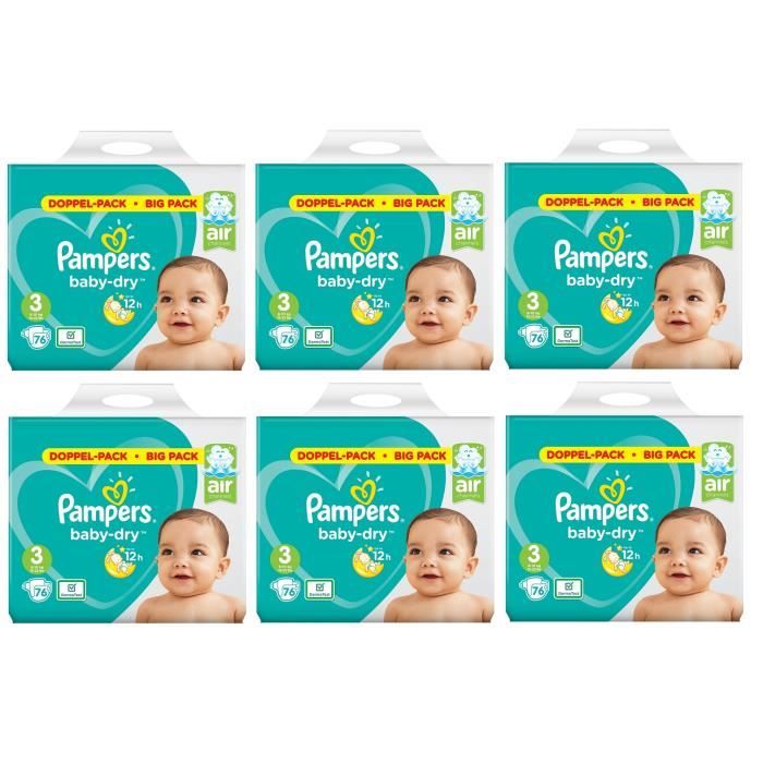 Pampers Baby Dry Taille 3 Midi 610kg 456 Couches Cdiscount Puériculture & Eveil bébé