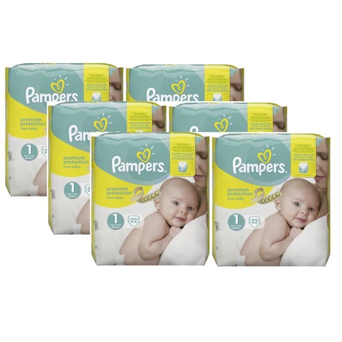 Pampers New Baby Taille 1 Newborn 25kg 132 Couches Cdiscount