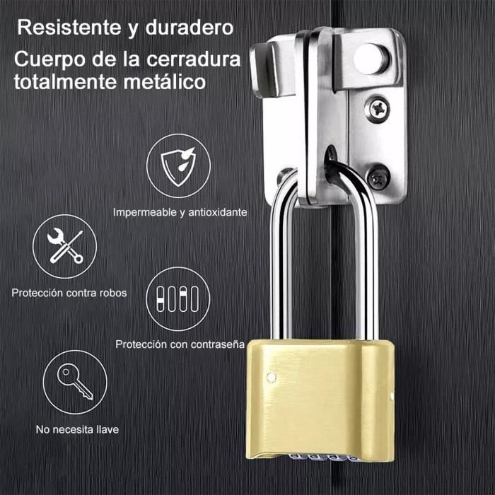 Lot De 2 Cadenas à Combinaison Master Lock 178D - Combiné Personnalisable, Noir, Résistant Aux Intempéries