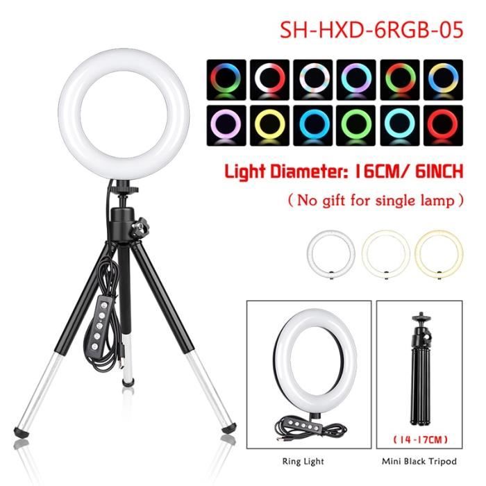 Anneau Lumineux LED 25cm Avec LED 10" Avec Trépied Et Télécommande