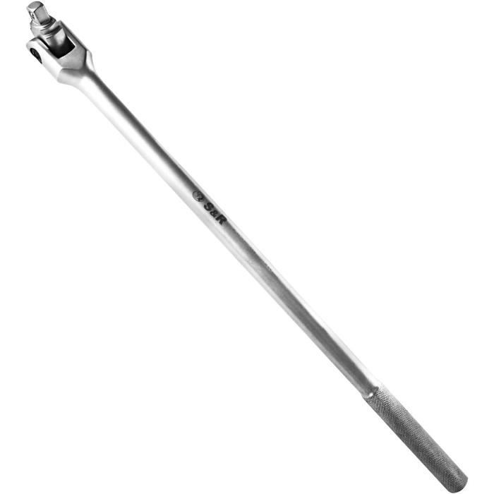 Poignée Articulée 1/2" 610mm Avec Tête Flexible 250° | Barre De Force Pour Réparation Auto & Bricolage | Acier Chrome-Vanadium