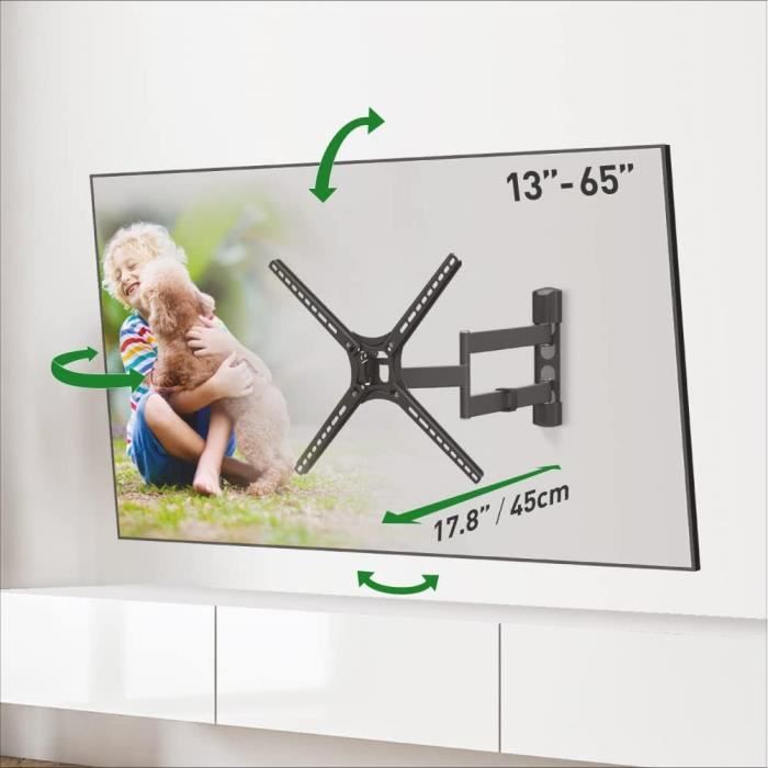 Support TV motorisé, support TV réglable en hauteur et support mural avec télécommande, élévateur motorisé pour téléviseur compatible avec les téléviseurs grand écran de 32 à 70 pouces beautiful