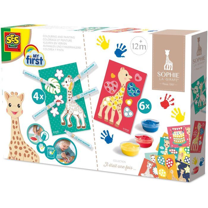 Kit coloriage et peinture Sophie la Girafe SES CREATIVE Pour enfant de