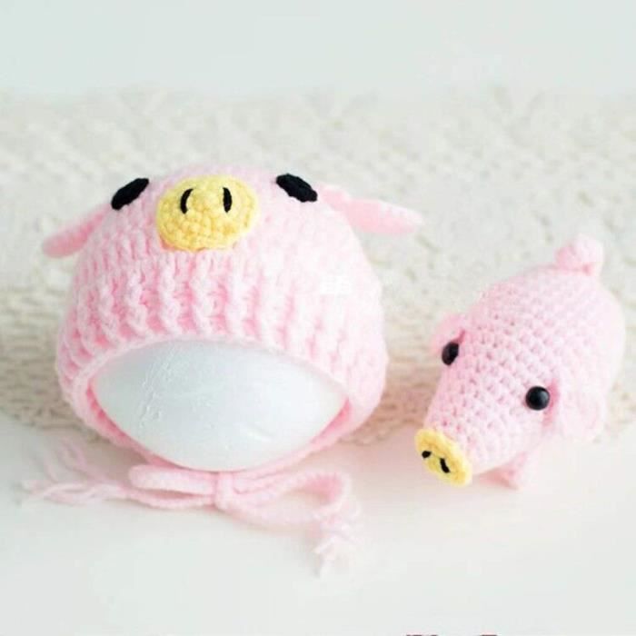 Vetements Photo Bebe Chapeau De Bebe Poupee De Cochon Costume Bebe Deguisement Bebe Accessoire Photo Nouveau Ne Photo Rose3 4 Mois Cdiscount Pret A Porter