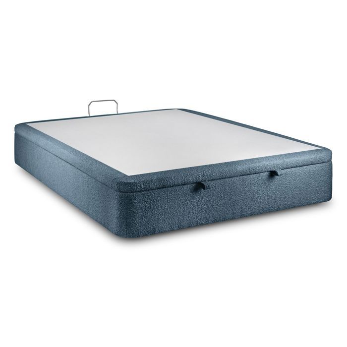 Sommier Coffre Bouclette Bleu 160x200 H39cm Sommeil de plomb - Sommier en bois massif avec Pieds bois 10 cm Sommier Coffre Bouclette Bleu 160x200 H39cm Sommeil de plomb - Sommier en bois massif avec Pieds bois 10 cm