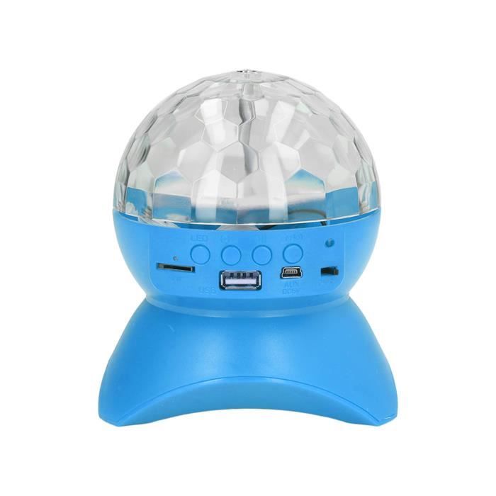 Boule Disco Rechargeable RGB LED Avec Haut-Parleur Bluetooth - Lampe Fête Rotative 360° Pour Anniversaire, Noël, KTV