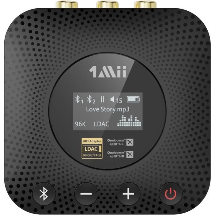 1Mii B06HD+ Récepteur Bluetooth 5.1 - Adaptateur Bluetooth Hi-Res avec LDAC  aptX HD aptX LL Contrôle du Volume sur écran OLED, 20 - Cdiscount  Informatique