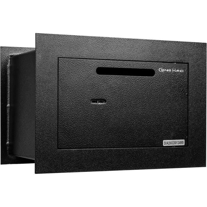 Rottner Brandwerende cassette Fire Data Box 1, cilinderslot met 2 sleutels, zwart, BxH 382 x 165 mm, 30 minuten brandbeveiliging voor documenten volgens UL-test